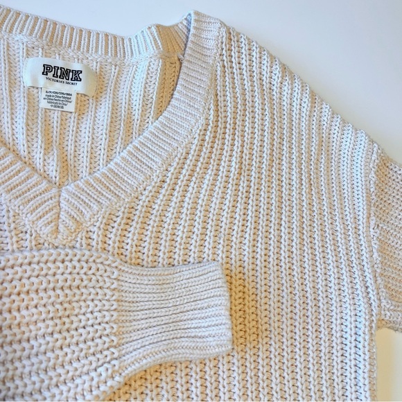 Victoria’s Secret PINK boyfriend oversized V-neck pullover sweater, size S - Picture 8 of 12